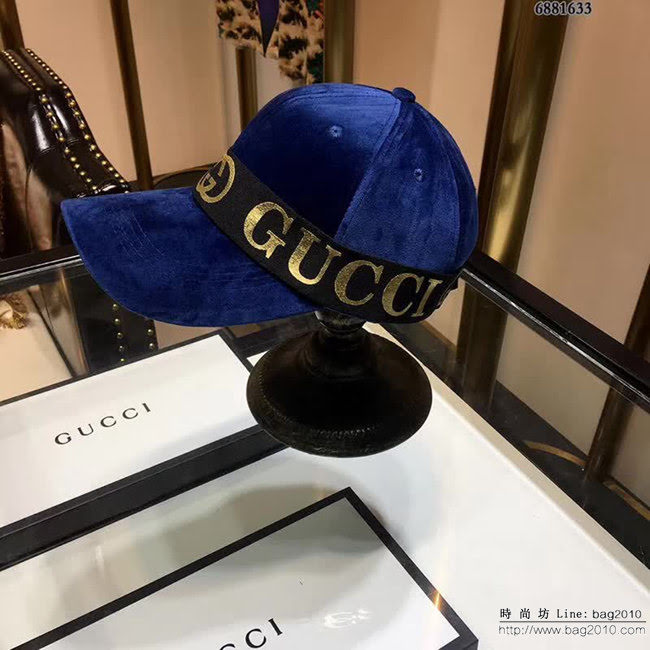 GUCCI古馳 秋冬款 休閒百搭情侶款絲絨棒球帽 6881633 LLWJ5826